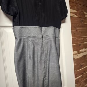 bebe Black and Gray Colorblock Sheath Dress